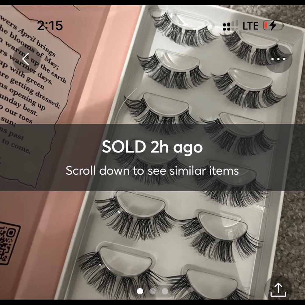 (2) boxes of Flutterhabit Sweetpea lashes